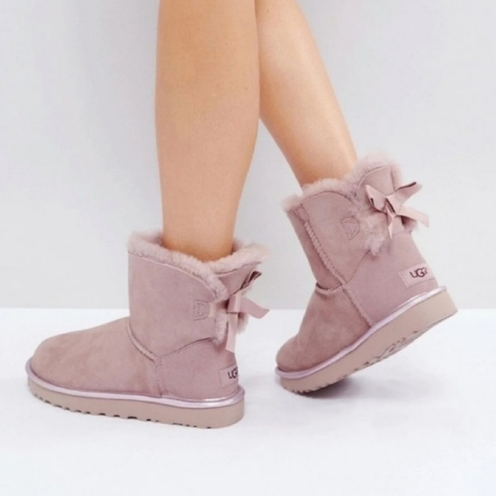 UGG Mini Bailey Bow II Shimmer Boots